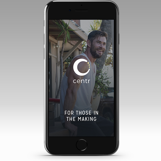 Centr app mockup